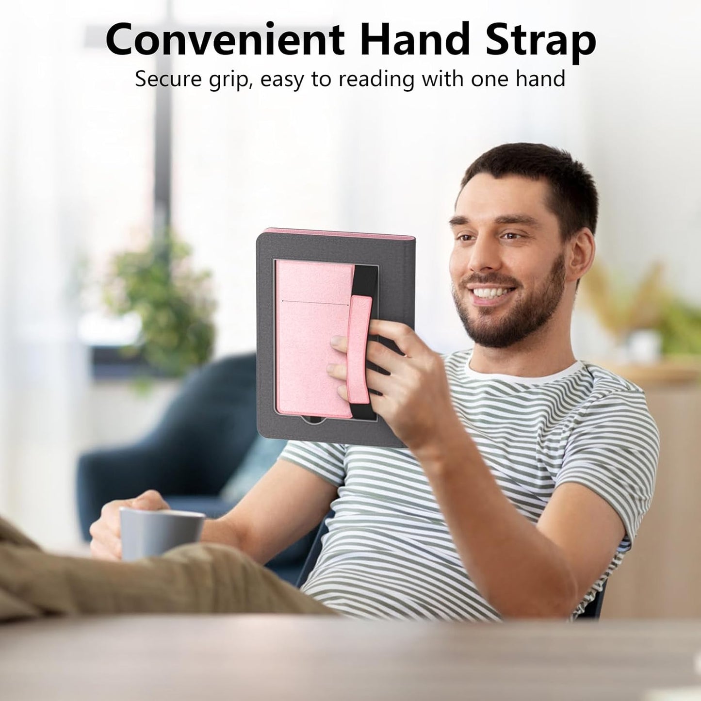 Lainergie Ebook Case with Stand and Hand Strap,Incompatible Alcatel TCL, Light Purple