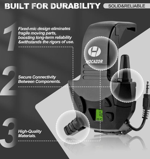 Hocazor 2 Pack W01 Walkie Talkies Compatible with Walker's Razor Slim Electronic Ear Muffs, Outdoors Hunting Shooting Construction Sites Work Shop