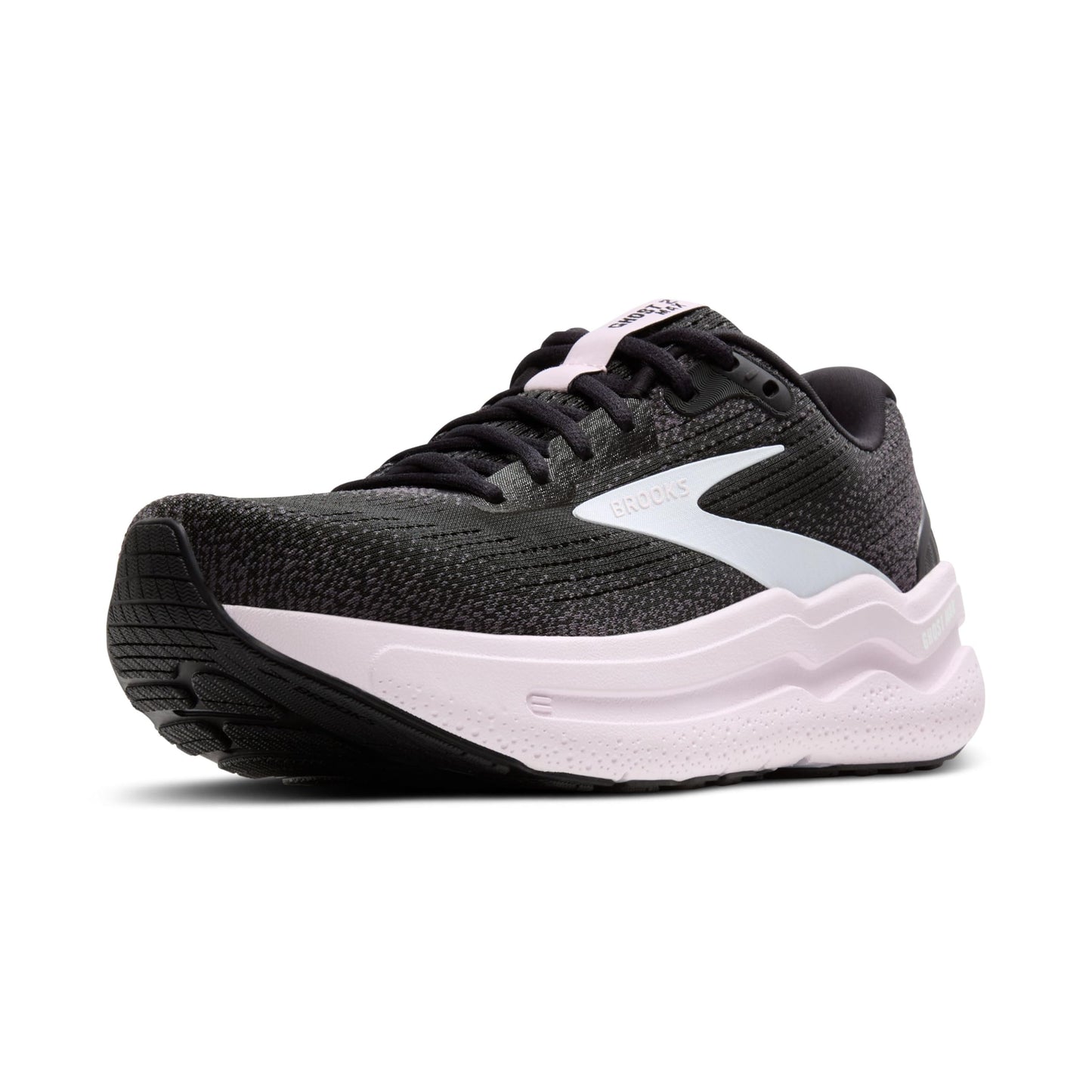 Brooks Women’s Ghost Max 2 Neutral Running & Walking Shoe - Black/White/Orchid Ice - 10 Medium