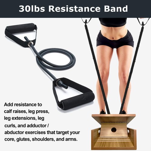 BAM's 5-in-1 Adjustable Calf Stretcher Slant Board & Exercise | Wide Fitness Slant Board for Calf Stretching, Exercise & Squats | Wooden Incline Board for Calf Stretching, Athletics & Physical Therapy