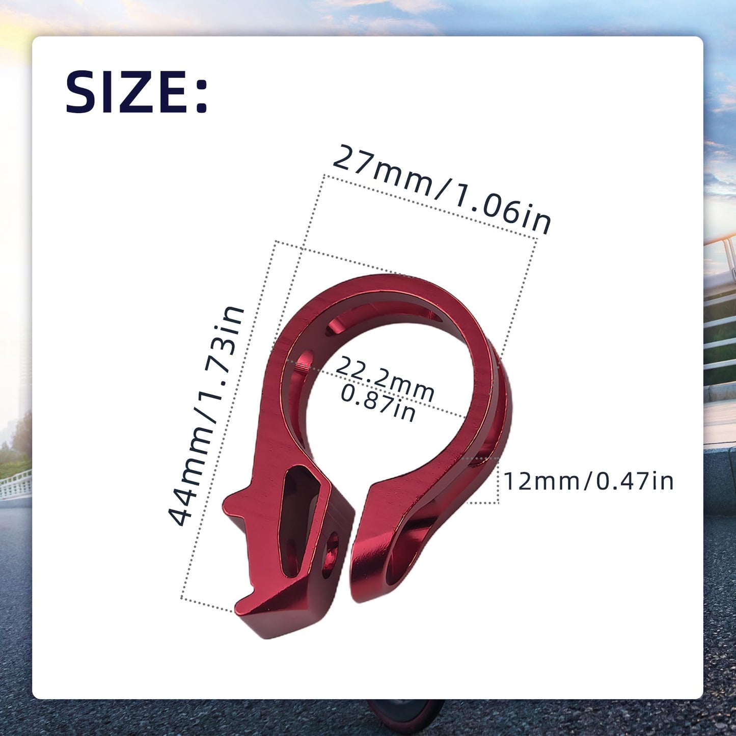 2Pcs Bicycle Shifters Clamp, 22.2mm Aluminum Alloy Bike Trigger Clamp with Screw, Mountain Bike Shifters Clamp Compatible with X7 X9 X0 XX XO1 XX1