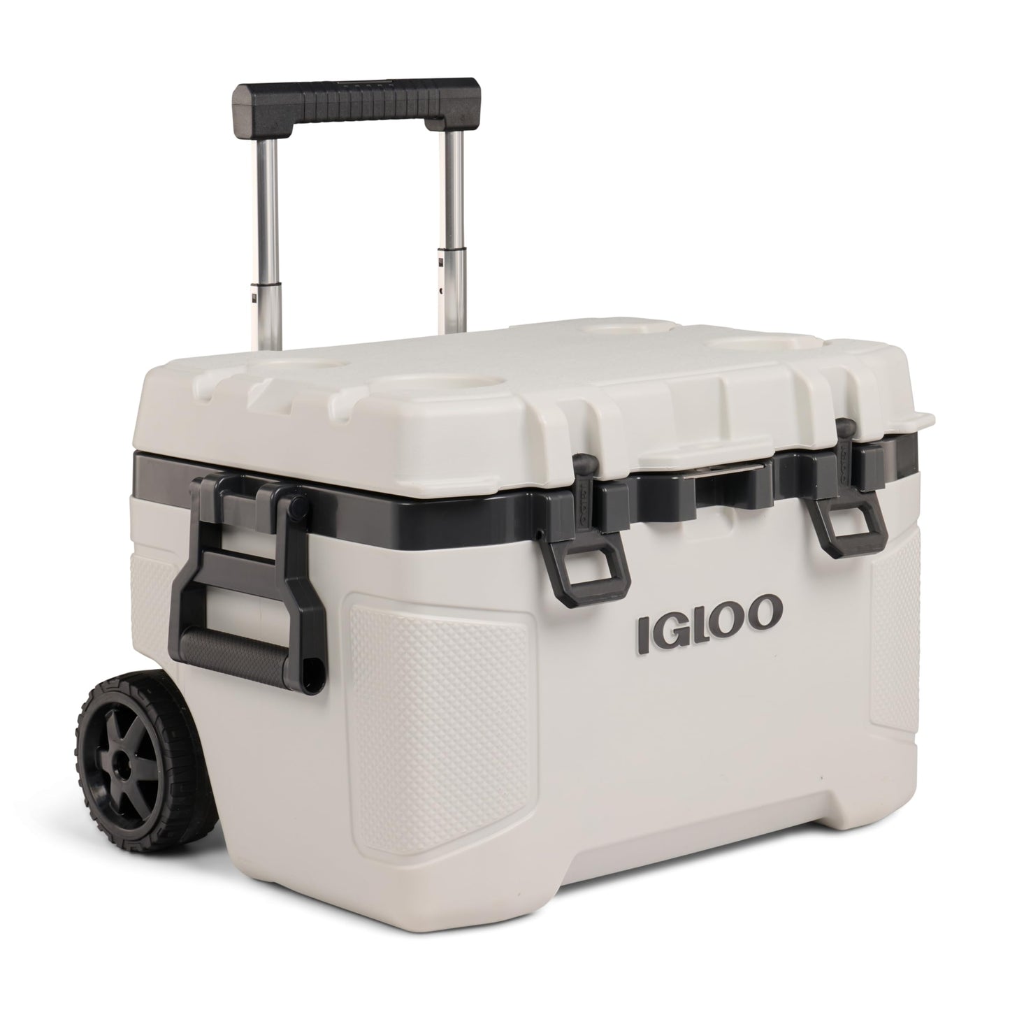 Igloo Trailmate 52Qt Wheeled Cooler, Insulated Hard Shell Ice Chest, Bone