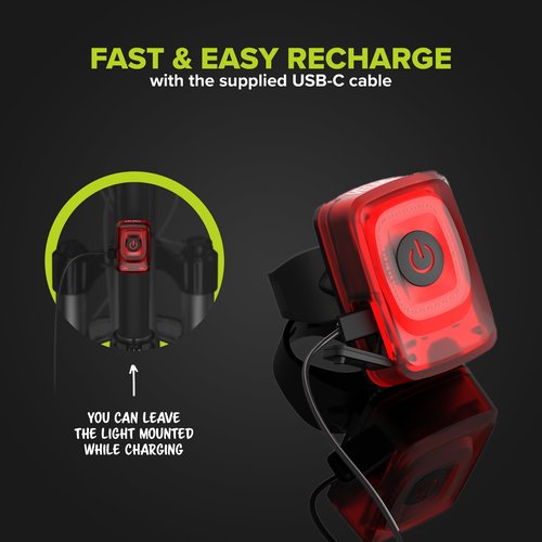 VELMIA 360° Ground Illumination Bike Rear Light | Rechargeable Battery | Enhance Visibility and Safety | Perfect for Night Riding | Easy to Install I Bike Tail Light, Rear Bike Light, Bicycle