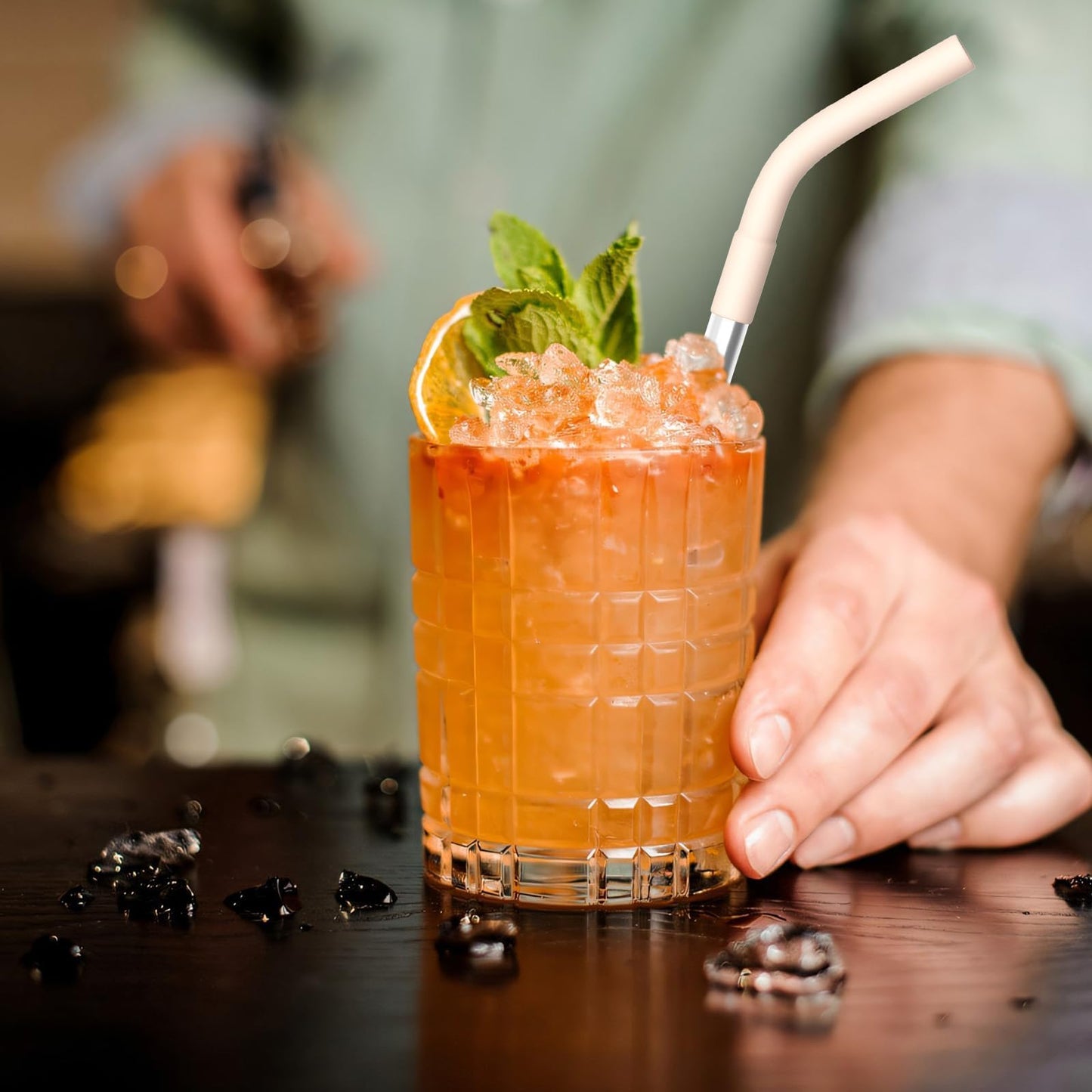 5PCS Bright Color Silicone Metal Strawing Tips, Rubber Straw Tips/Reusable Rubber Straw Sleeve for 8-10mm Diameter Straws, Siliconeing Straws Extenders for Metal Strawings, Silicone Extender Tipings