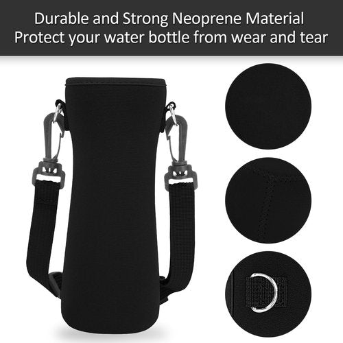 UWSTE 2Pack Sleeve Compatible with 22oz Cirkul Water Bottle, Sleeve for Cirkul 22oz Plastic & Stainless Steel Bottle, Water Bottle Cover for Retaining Temperature, Cirkul Accessories (Black).