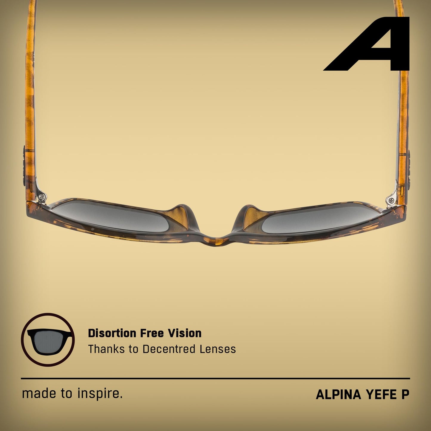 ALPINA YEFE P - Sunglasses with 100% UV Protection for Adults - Polarized, Mirrored & Shatterproof - Havana Gloss - One Size