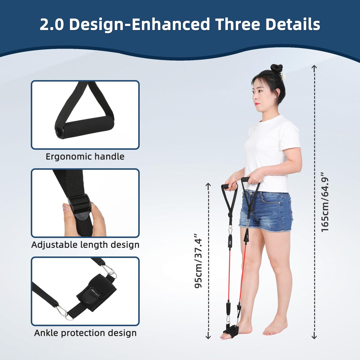 JFMkaer Knee Replacement Recovery Aids, Hip/Knee Rehabilitation Equipment After Knee Surgery - Leg Stretcher Exercise Improve Mobility and Flexibility for Knee Pain