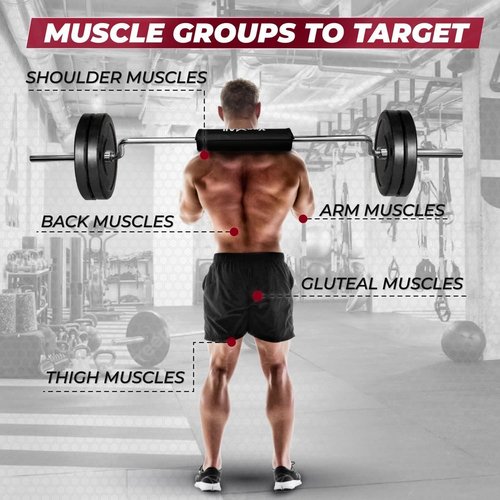 Yes4All Anti-Slip Squat Bar Attachment 1000LB Capacity/Fitness Squat Olympic Bar, Comfortable Neck Pad and Shoulder Pads, Comfortable Handle for Effective Weights Strength Training & Bodybuilding
