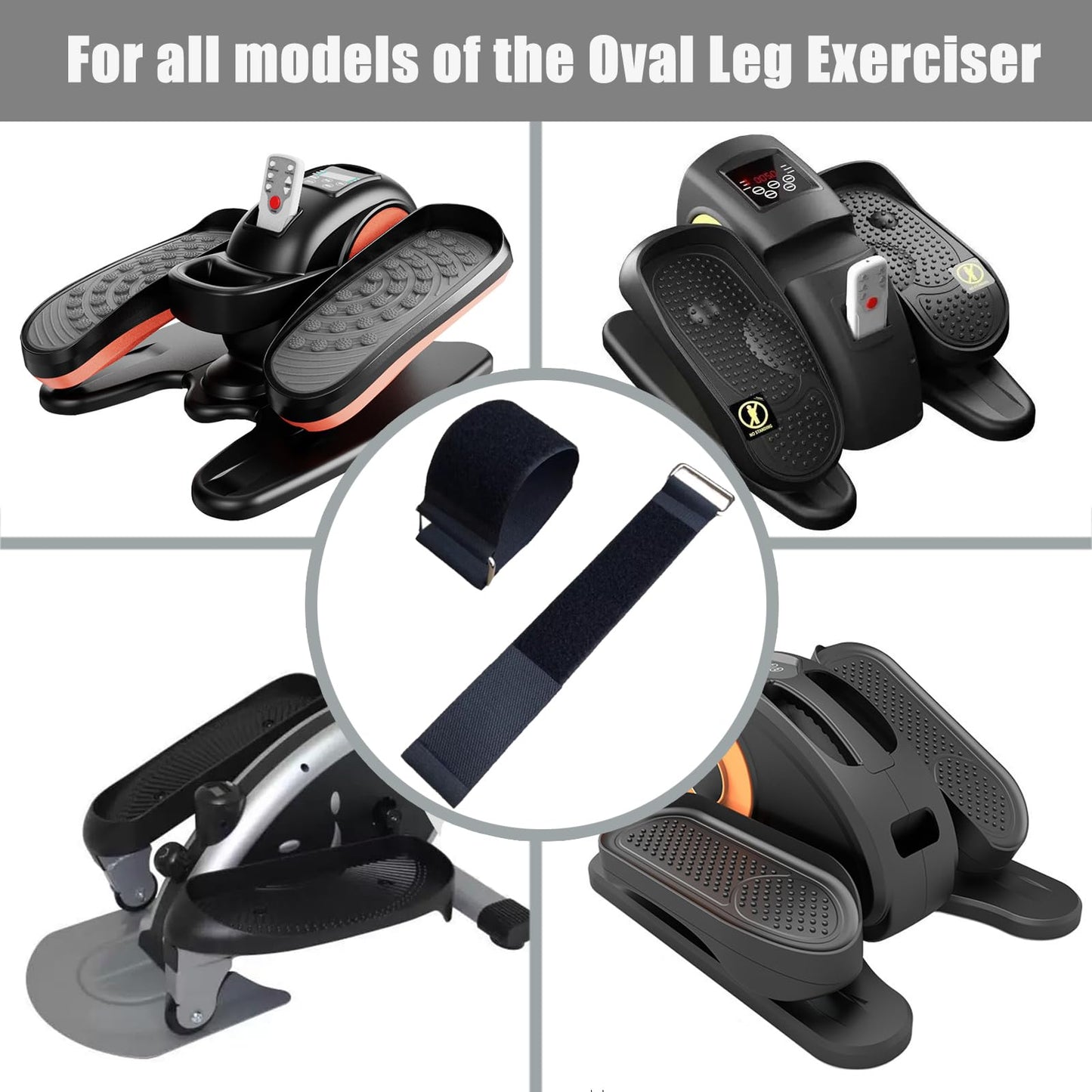 4 Pcs Ellipse Leg Exerciser Pedal Straps，Suitable for Under Desk Seated Leg Exerciser & Leg Pedal Exerciser for Senior Fitness Home Non-Slip Exercise Accessories