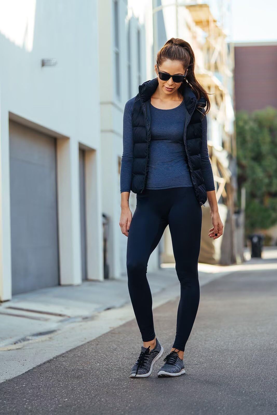 Noblarm Leggings with Pockets for Women,High Waisted Tummy Control Soft Yoga Pants for Workout,Active,Running,Lounge Navy