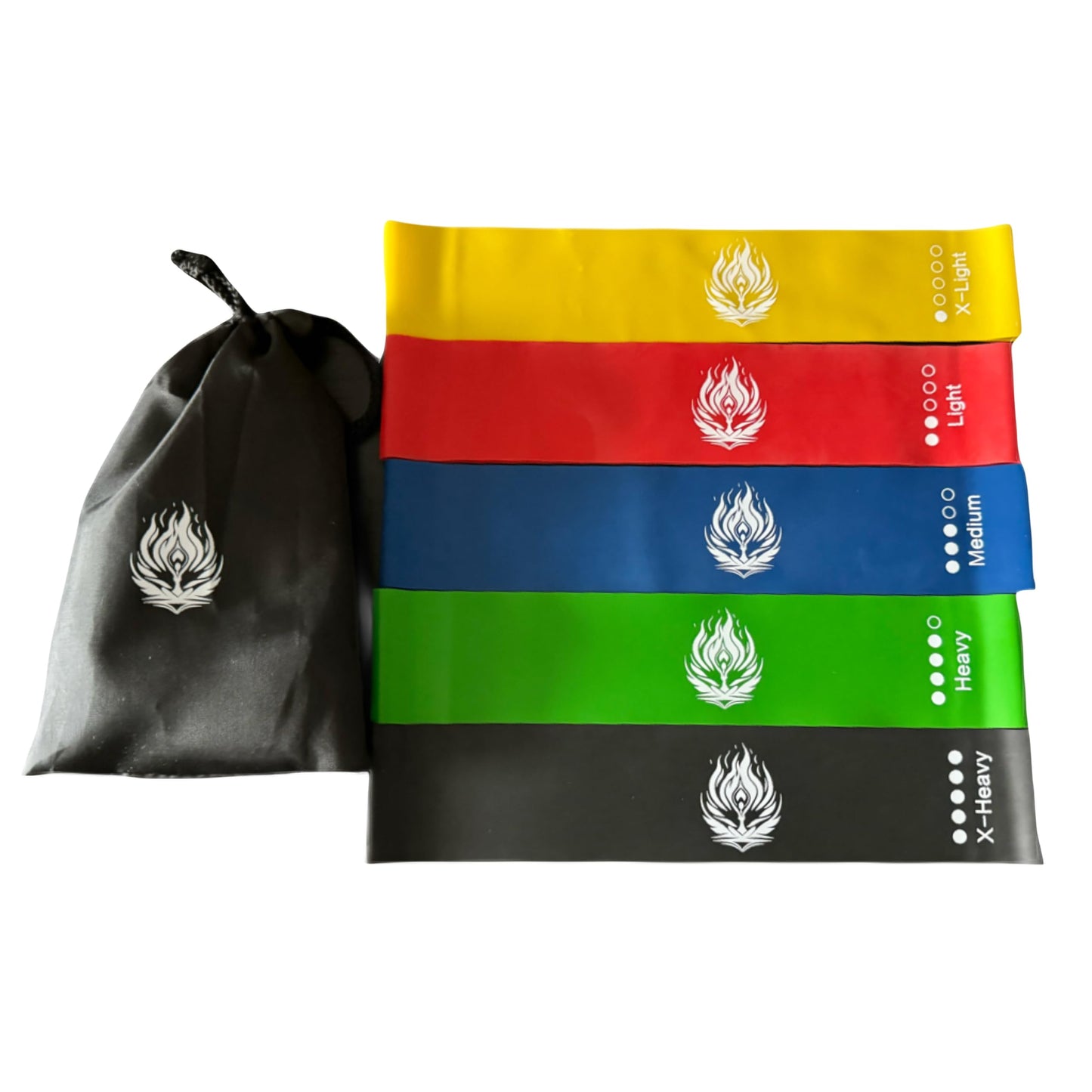 Generic EnduraBand Resistance Workout Bands for Exercise, Set of 5 with Portable Bag