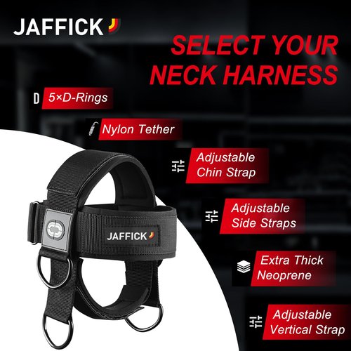 Neck Exerciser - Neck Harness weight lifting Strengthener and Trainer with Adjustable Head and Chin Strap with 38" Rope, Portable Head Harness for boxing equipment