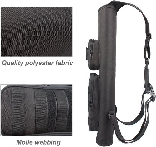 KRATARC Archery Back Arrows Quiver Bag with Molle System and Pockets for Hunting Shooting Target Practice