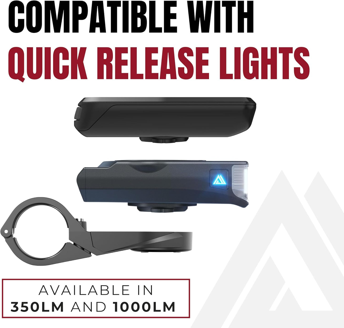 Garmin Bike Mount with from KOM Cycling - Edge Mount Designed for Garmin Edge 540, Edge 840 and Other Models (Aero - Black)