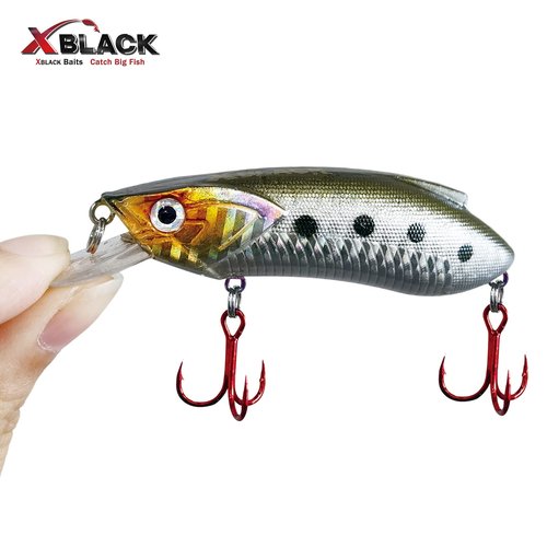XBLACK Hard Fishing Lures Set 2.75''/0.56oz 5PCS Minnow Lures for Beginner Starter, XBLACK Baits, Catch Big Fish!