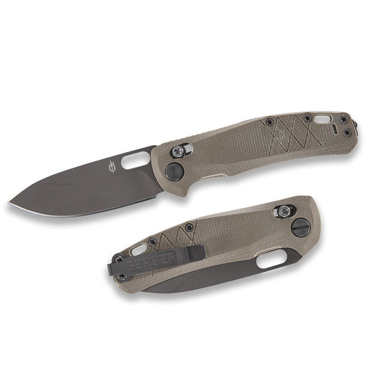 Gerber Gear Scout Pocket Knife - 3.2" Plain Edge Blade Folding Knife - EDC Gear and Equipment - Micarta
