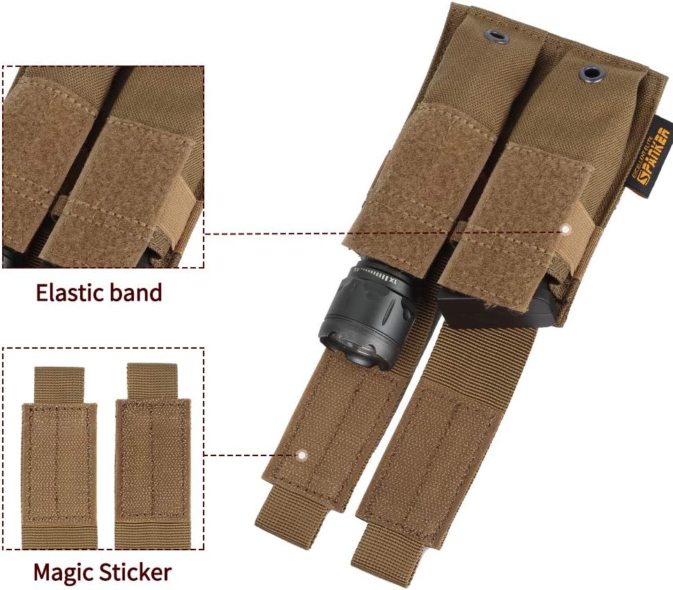 EXCELLENT ELITE SPANKER Molle Single/Double Pistol Mag Pouch Tactical Magazine Pouch Tool Organizer Holder