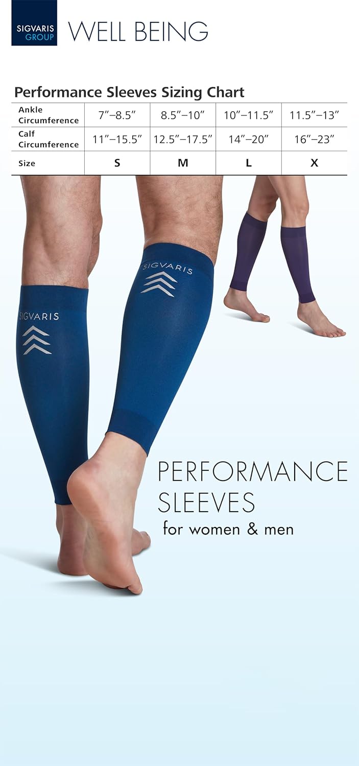 SIGVARIS Unisex Performance Compression Running Sleeve 412V 20-30mmHg