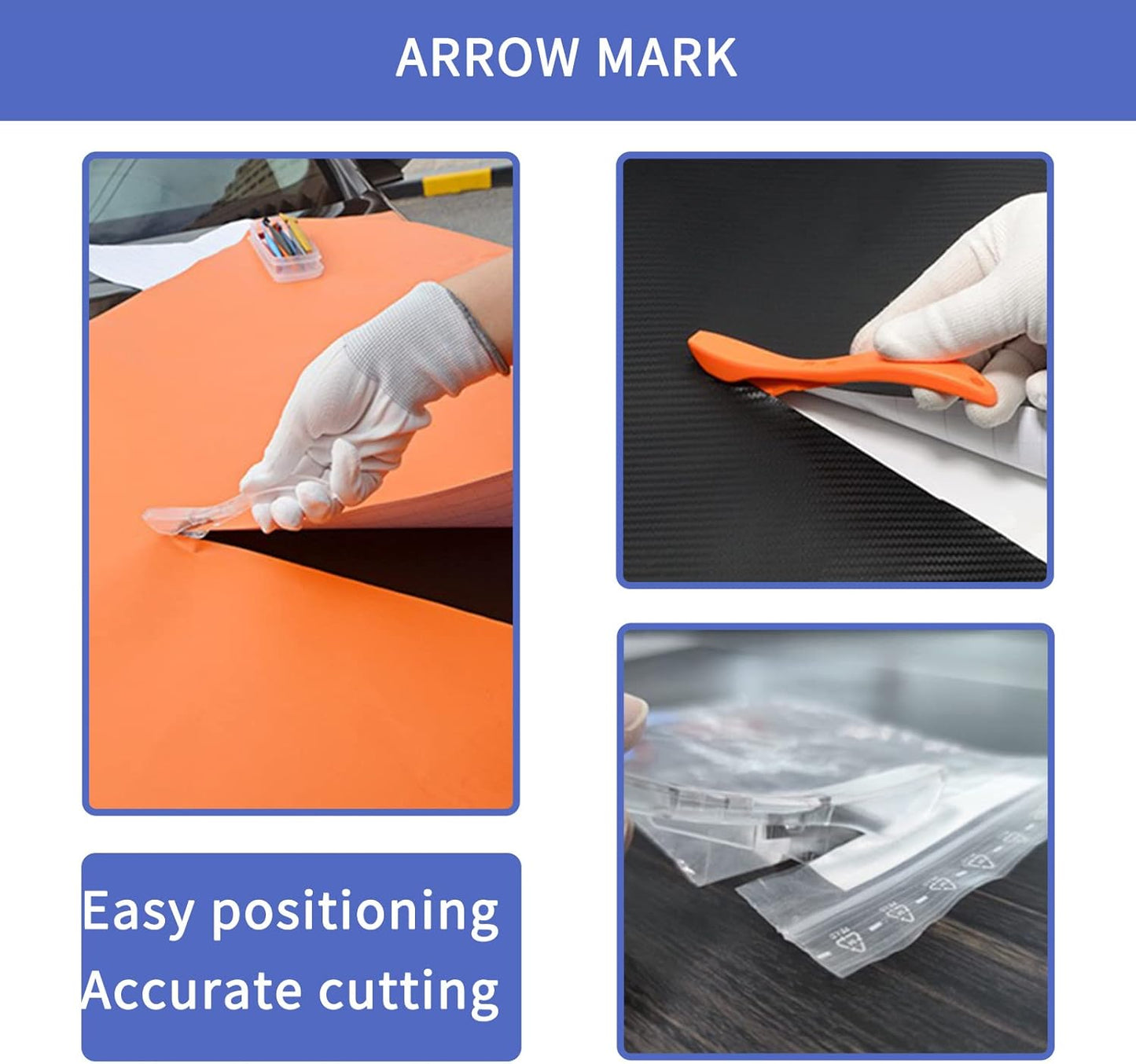 3Pack Wrapping Paper Cutter Tool Handheld Blade Slicer for Present Wrapping Easy and Safe Cutting Tool for Wrapping Paper Vinyl Craft Paper Ideal for Christmas Presents