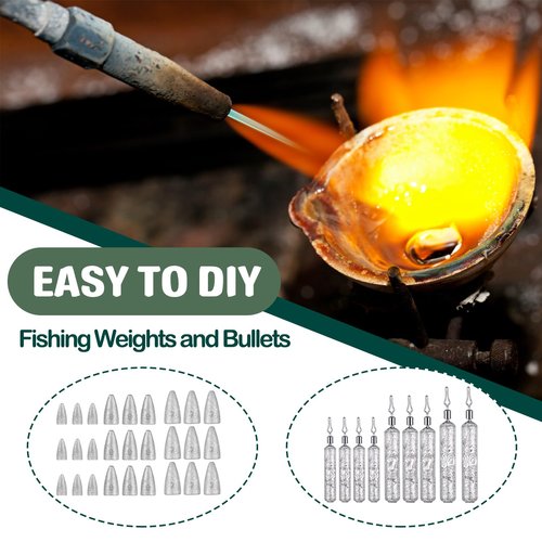 Moxweyeni 10 Pcs Pure Soft Lead Ingots with 99.9% Purity Each Lead Melting Pot for Casting of Fishing Sinkers Fishing Weights Bullets Casting(3.1 x 1.2 x 1.1 Inch)