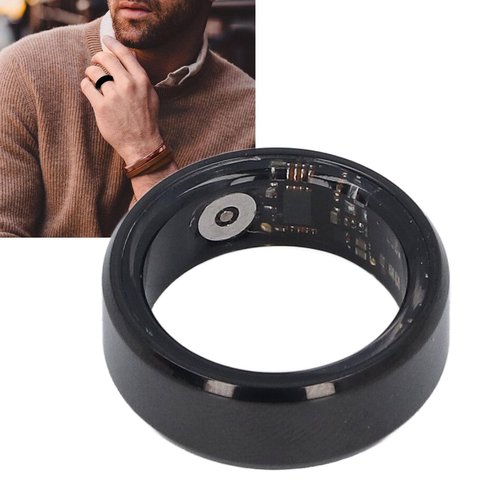 Depisuta Smart Ring Health, IP68 Bluetooth Smart Health Ring Fitness Sleep, 7 Days Battery Life Rechargeable Fitness Rings Pedometer for Men Women