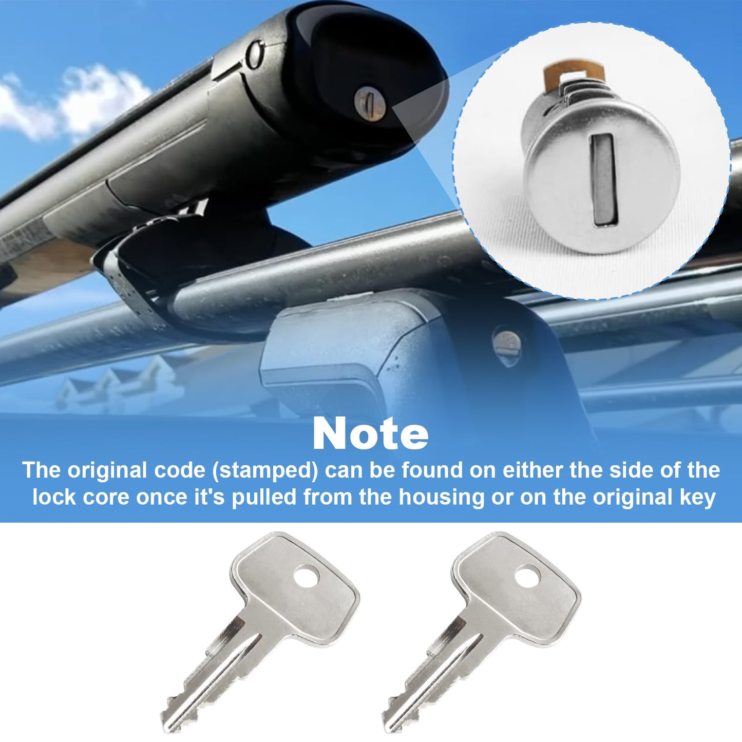 A132 SKS roof Rack Key,Yakima Replacement Key,Replacement Keys for Yakima SKS Ski,Roof Racks,Cargo Box,Carrier Racks and Crossbars with Code Series A132[2 pcs]