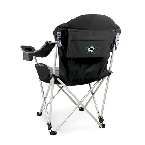 PICNIC TIME NHL Seattle Kraken Reclining Camp Chair, Beach Chair for Adults, Sports Chair with Carry Bag, (Black with Gray Accents)