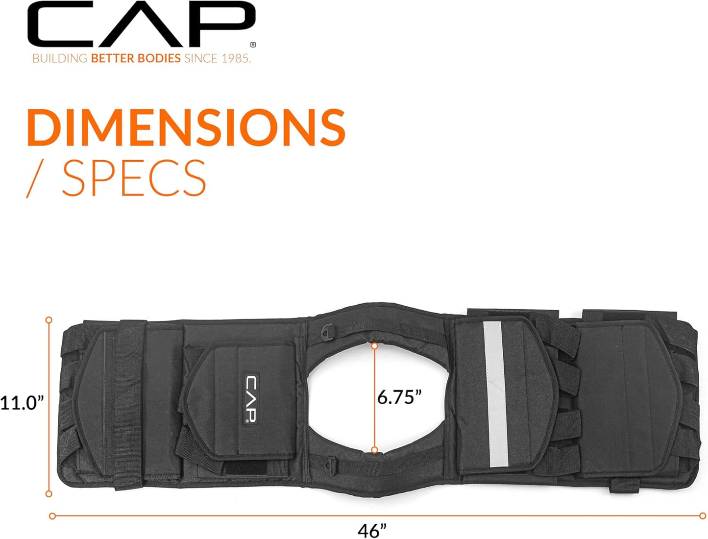 Adjustable Weighted Vest by CAP Barbell | Custom Fit for Enhanced Workouts