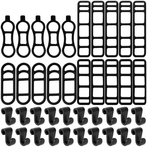 XIHIRCD 20pcs Bicycle Light Silicone Straps, 4 Styles Bike Rubber Straps Elastic Bike Silicone Mount Band Flashlights Cell Phones Speaker Lights Holder with S Buckles for Bicycle Light Sets Handlebar