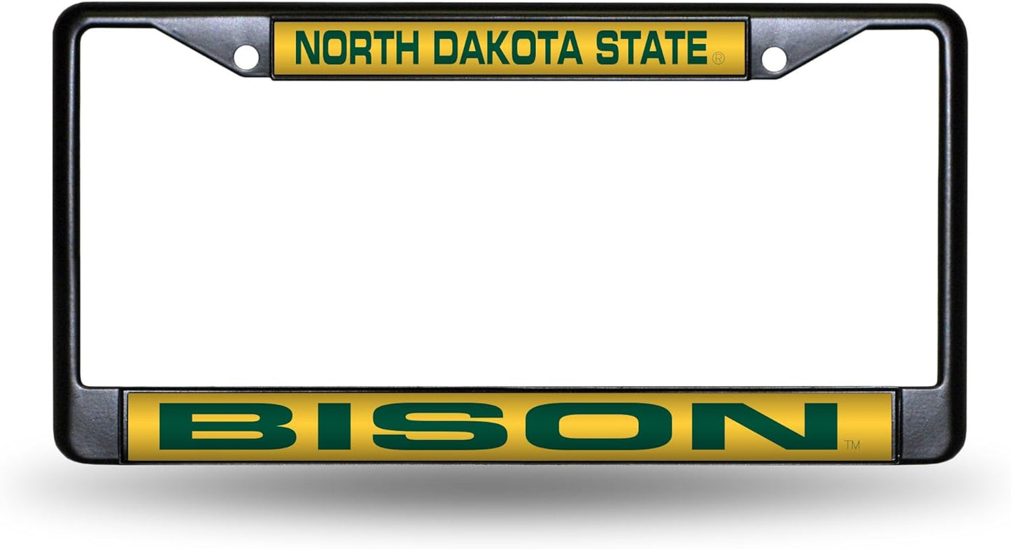 Rico Industries NCAA Black Laser Cut Chrome Frame 12" x 6" Black Laser Cut Chrome Frame - Car/Truck/SUV Automobile Accessory