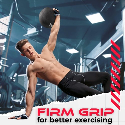 Yes4All Weighted Medicine Ball 20LB with Anti-Slip Dual Handles for Workout, Core Strength Exercises, Balance Training, and Throwing