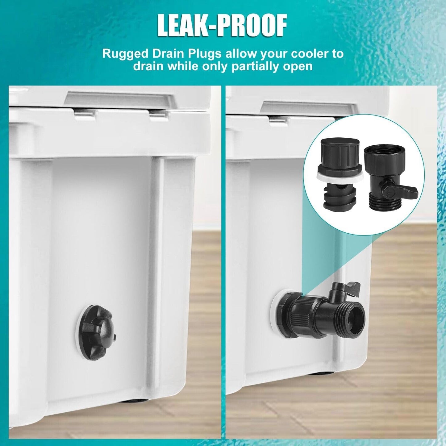 for Yeti Cooler Plug，2pcs Cooler Drain Plug Compatible with YETI & RTIC Coolers Leak-Proof Plug Replacement for YETI Tundra Roadie Tank Coolers and RTIC Cooler