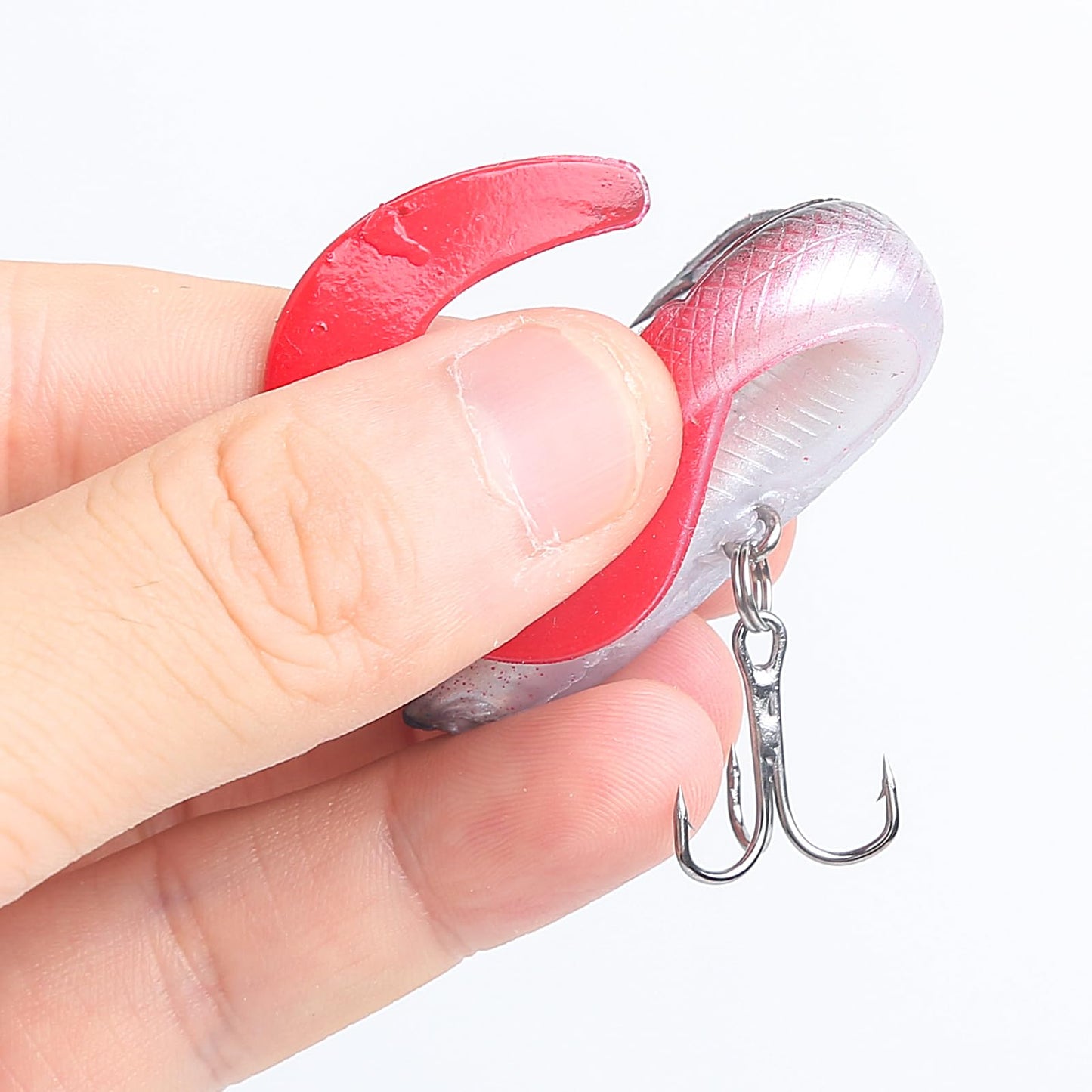 Realure 8 Pcs Fishing Soft Plastic Lures, Pre-Rigged Jig Head Soft Fishing Lures, Paddle Tail Swim Baits for Bass Fishing, Premium Fishing Bait for Freshwater Saltwater, Trout Pike Fish Lures