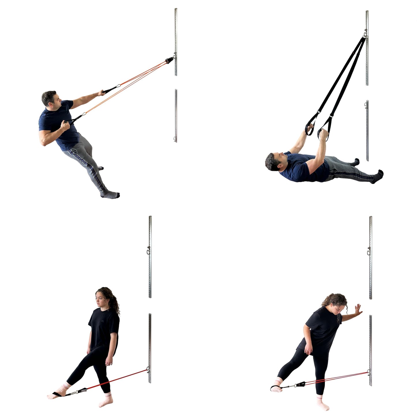 Aluminum Wall-Mounted Anchor Fitness System - Adjustable, Multi-Functional, Space Saving Home Gym Solution for Strength Training, Workout Goals | 100+ Exercises, Easy Installation, 300lbs Capacity