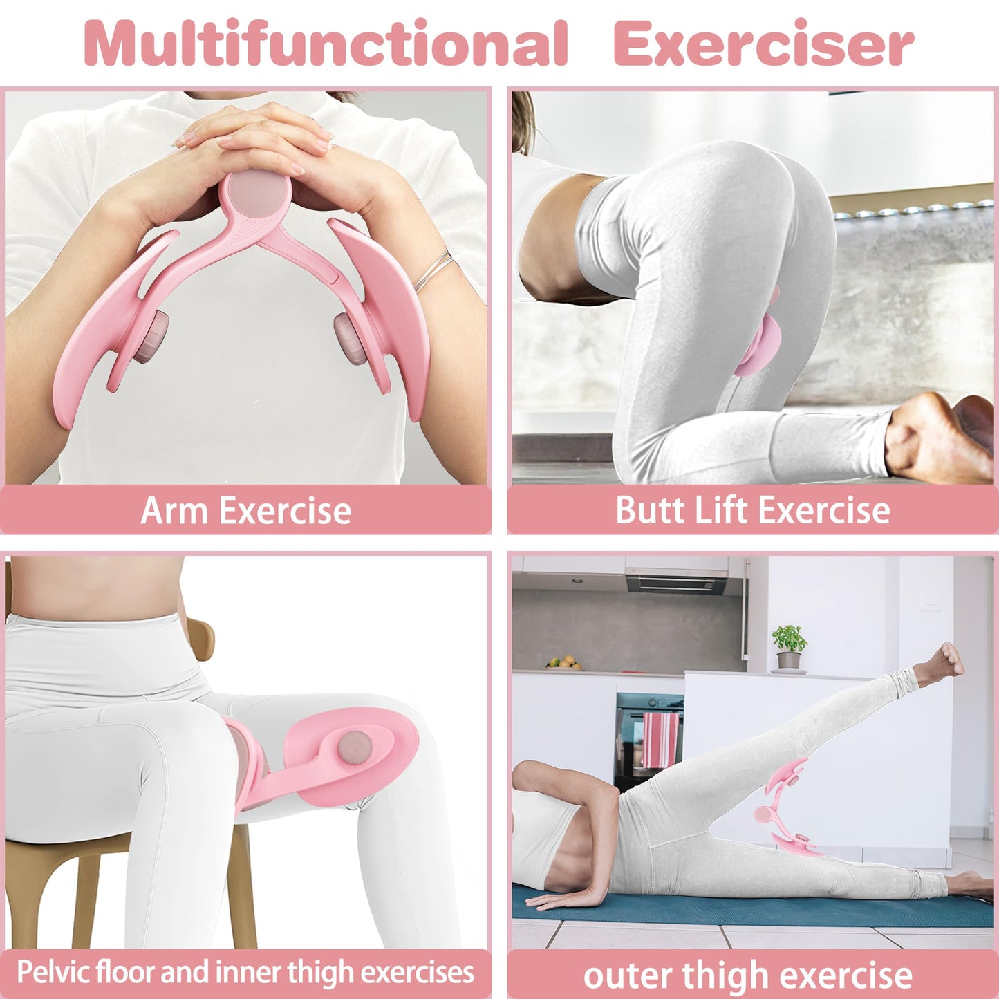 Aiyazhi Inner Thigh Exerciser kegel Exerciser Pelvic Floor Muscle Toner for Women, Leg Workout Exercise Equipment Device HIPS Pelvis Buttock Trainer abductor Machine kegal excersize