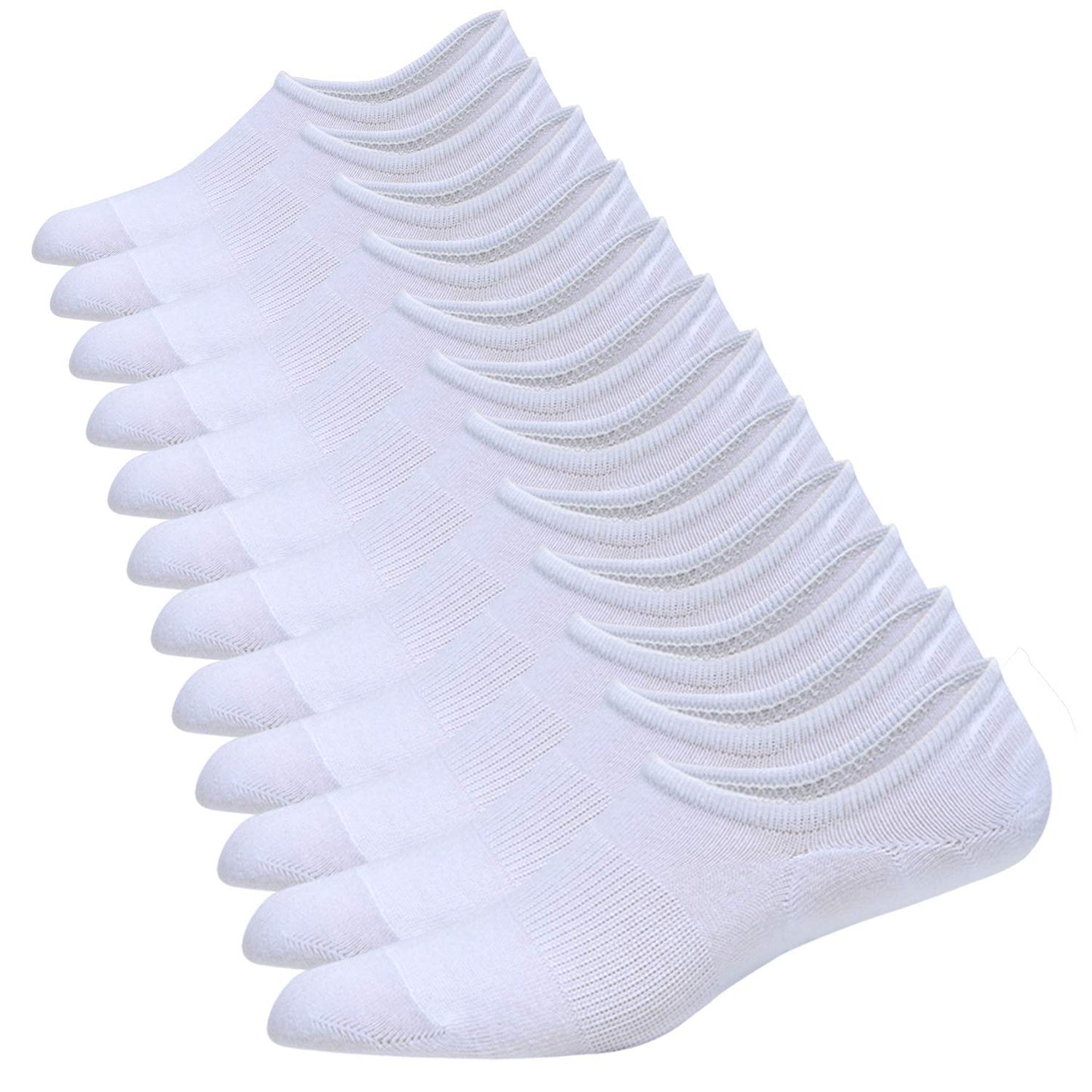 JORMATT 6 Pairs Mens & Women No Show Socks Non-Slip, Athletic Sneaker Cotton Invisible Low Cut Socks for Mens Shoe Size 6-10