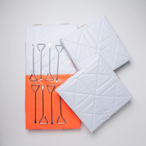 Champro 2 Quilted Bases with Double First Base (Orange/White)