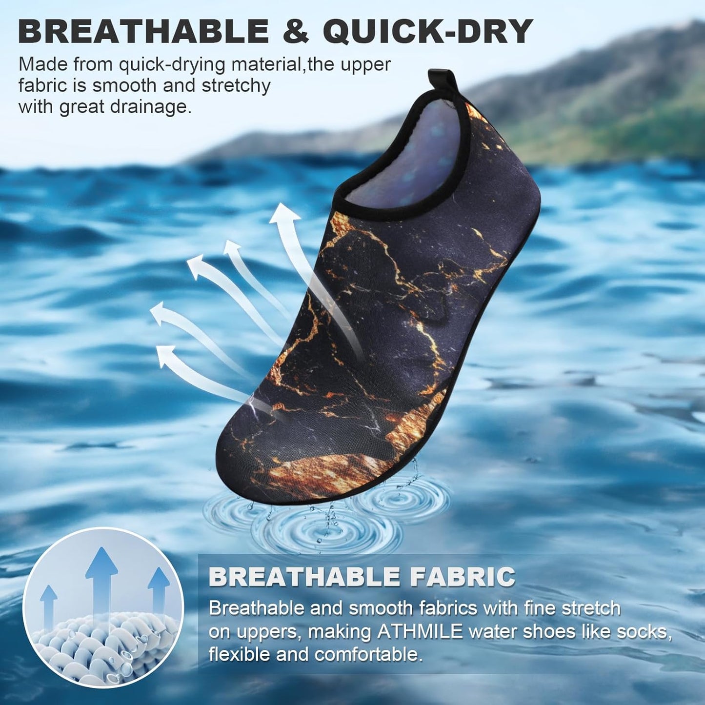 Quick-Dry Tanamo Water Shoes | Aqua Socks for Men & Women | Beach & Pool