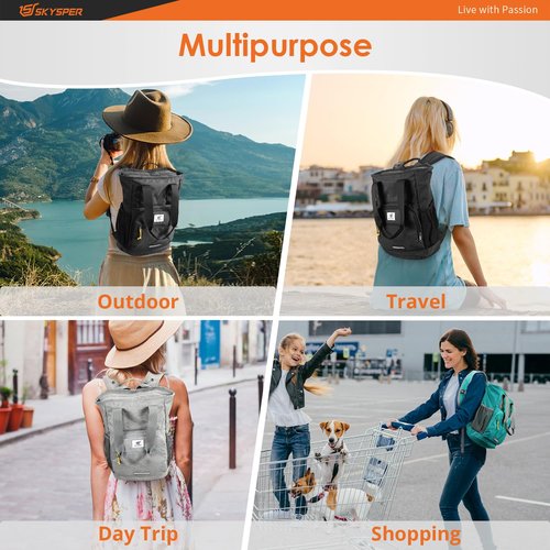SKYSPER Foldable Hiking Backpack 20L Lightweight Travel Daypack for Dayhike Walking Small Packable Daybag for Women Men