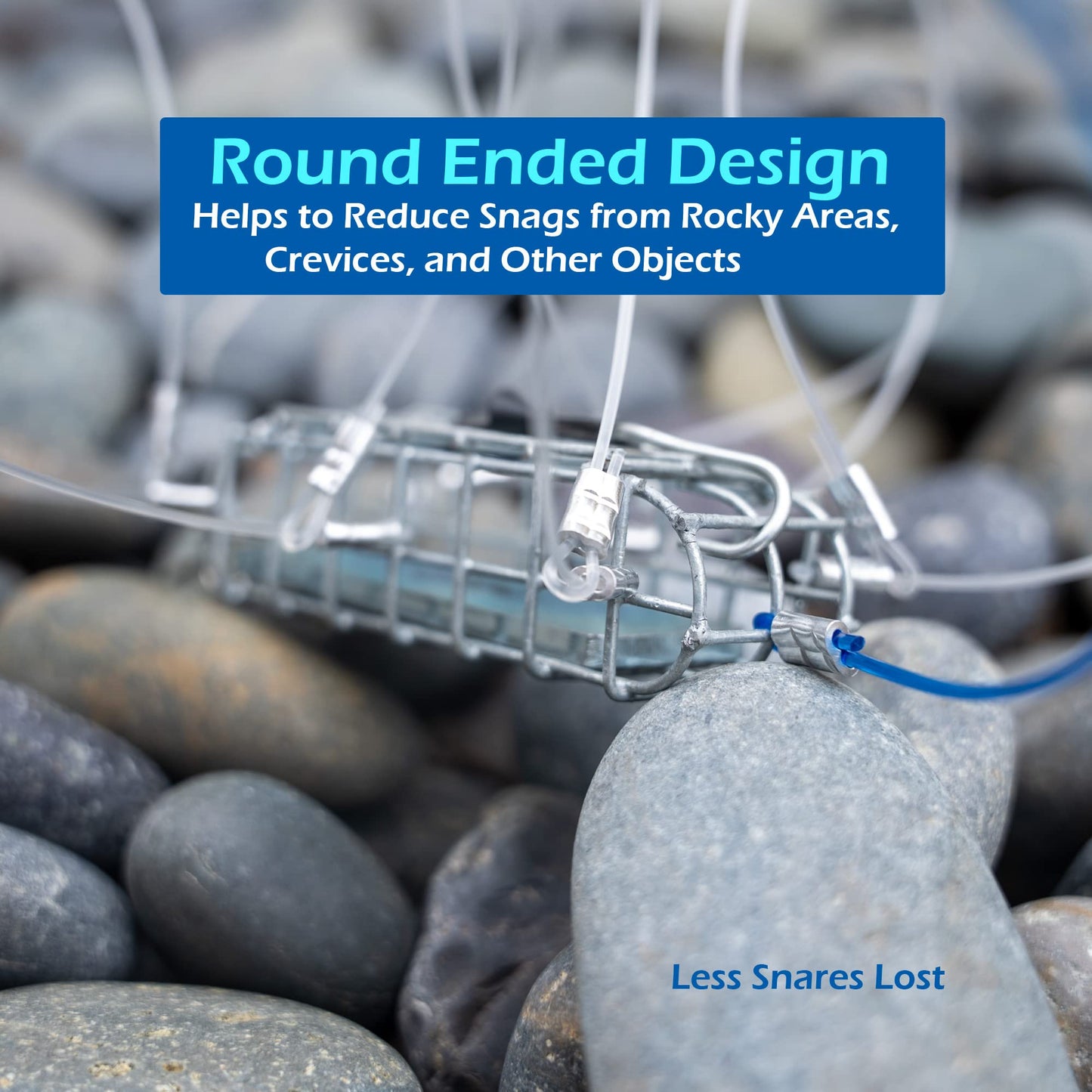 Fishernomics Handcrafted Castable Crab Trap for Fishing Pole, US Manufactured Premium Loops, Highly Durable Crab Trap for Crabbing Blue, Dungeness, Red & Rock Crabs (AERO) (2 Pack)