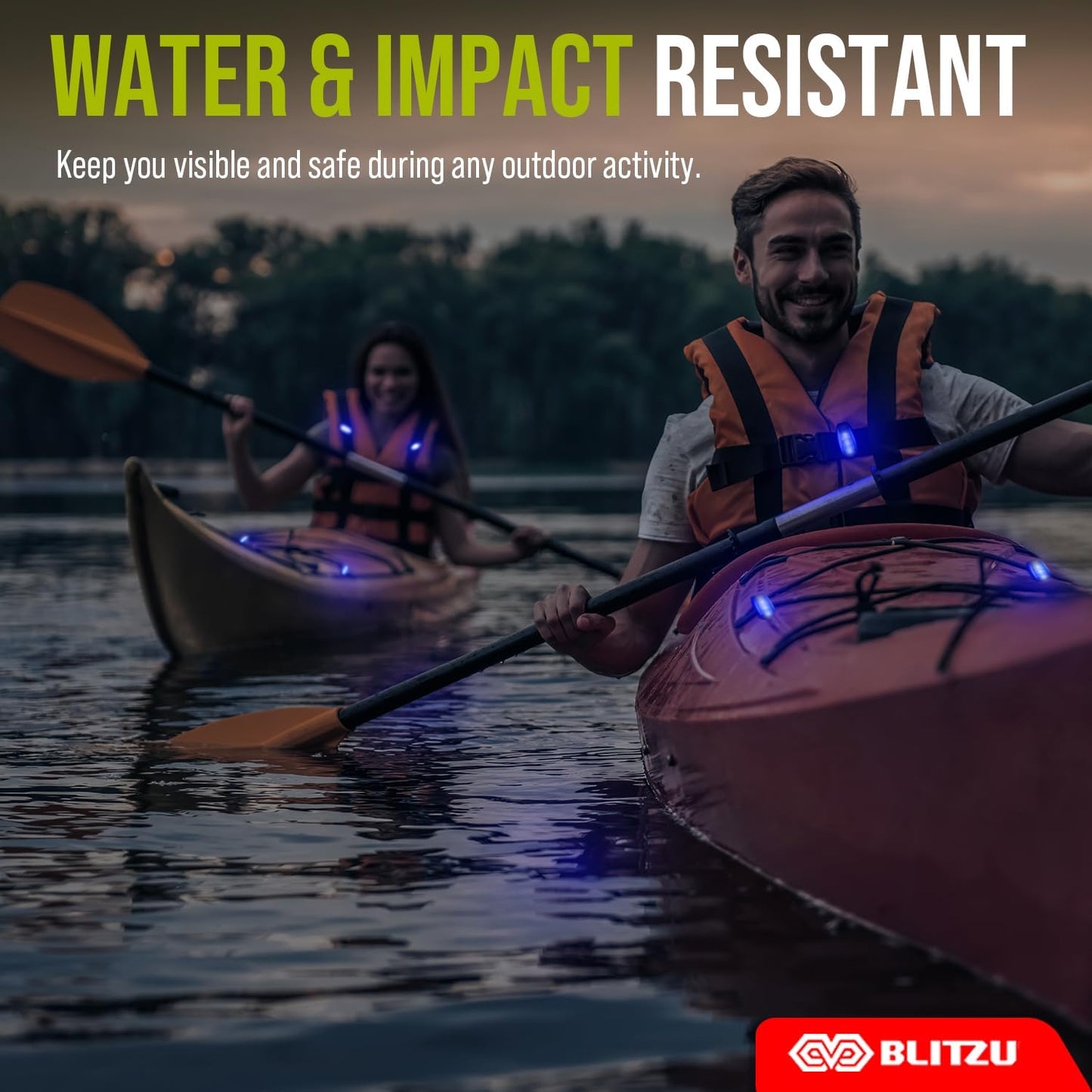 4 Pack LED Safety Light, Clip on Reflective Gear Lights for Walking at Night, Running, Jogging, High Visibility Strobe Light Accessories for Runners, Kids, Hiking, Kayak, Cycling, Camping, Boat