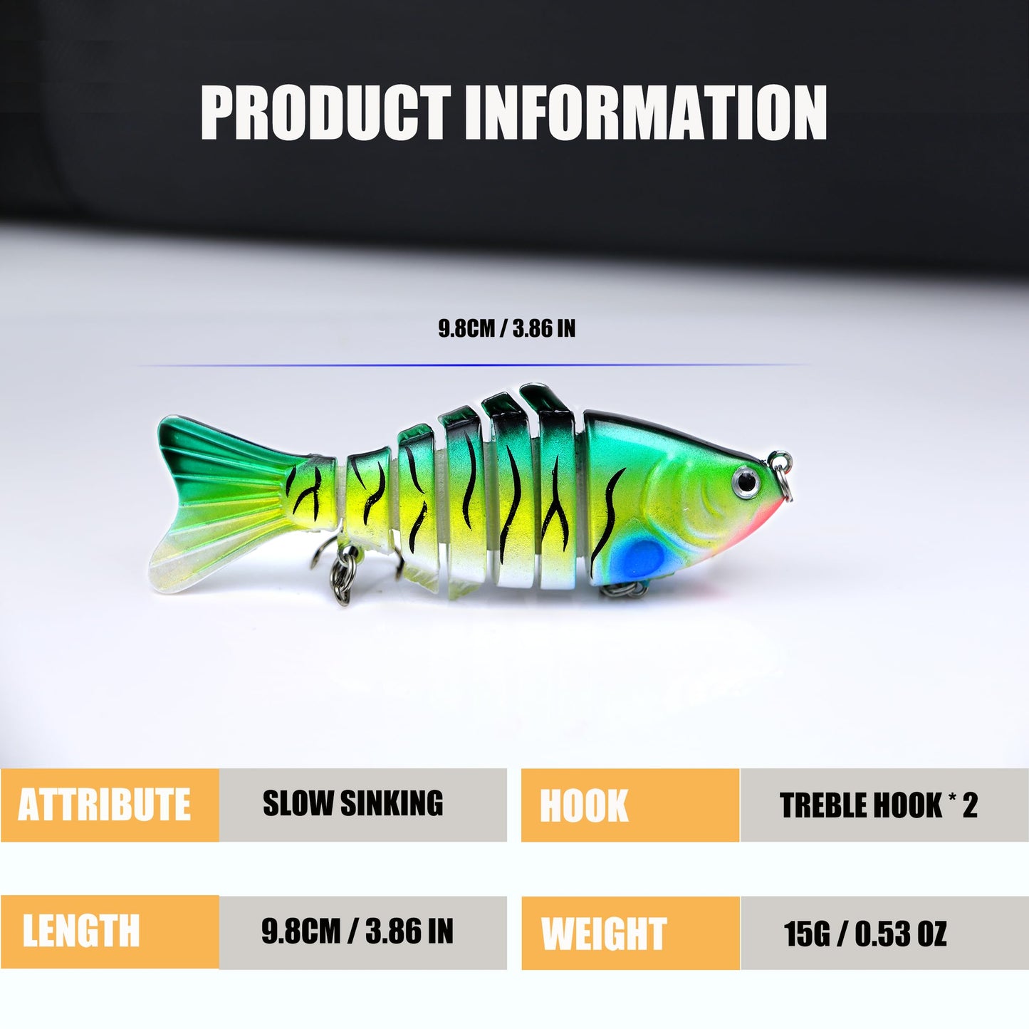 EXAURAFELIS 5pcs 7 Segment Multi-Jointed Swimbaits Fishing Lures for Bass Trout Perch Slow Sinking Lifelike Fishing Lure Kit Swimming Lures Freshwater Saltwater