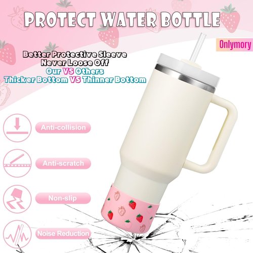 Onlymory Silicone Boots for Stanley Cup 40 30 20 OZ, Boot Sleeve for IceFlow 20OZ 30OZ, Protector for Stanley Cup Accessories Bottom Cover