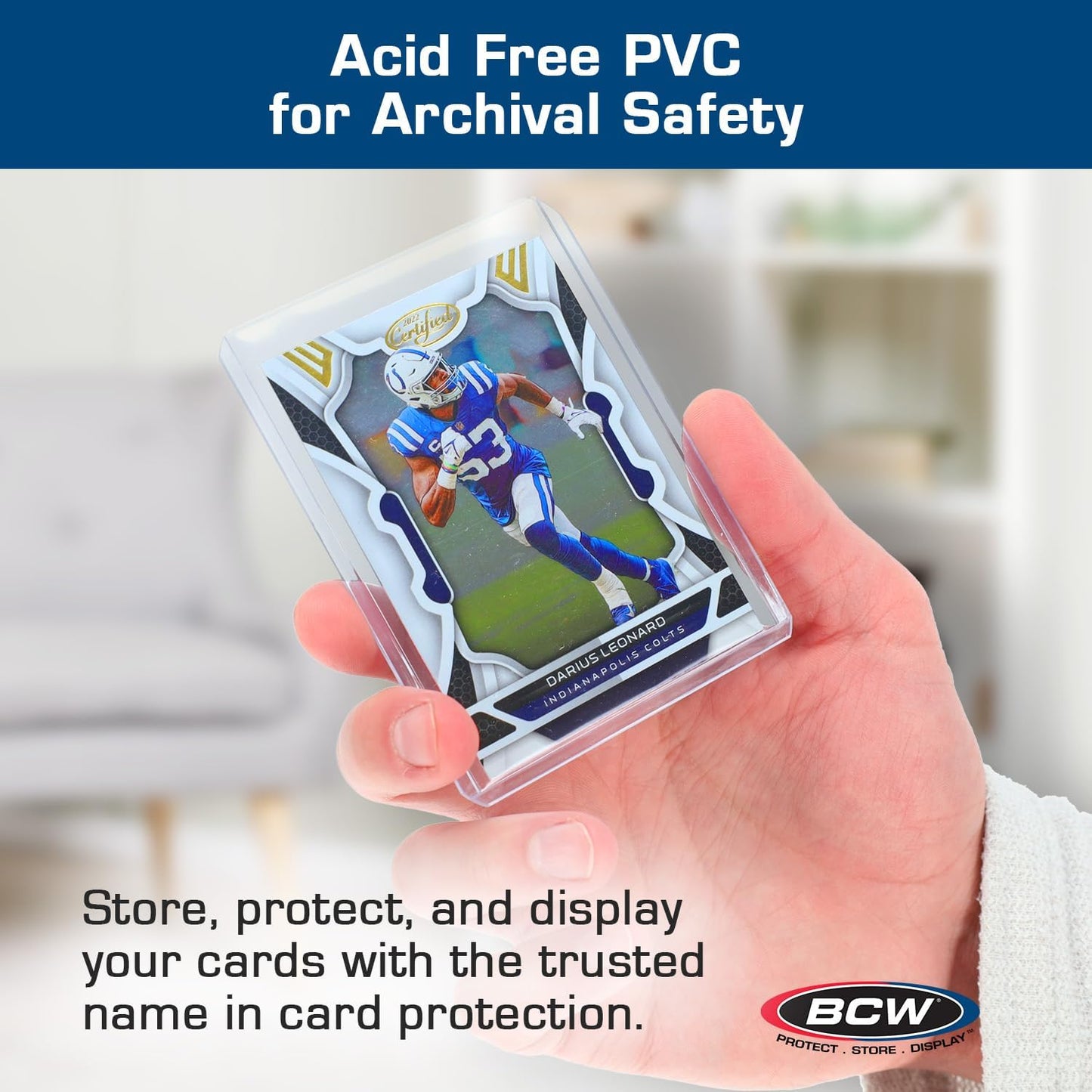 BCW 108 PT. Thick Card Topload Holder - Pack of 1 | Durable Rigid PVC Toploader | Toploaders for Memorabilia, Jersey, Patch, and Relic Cards