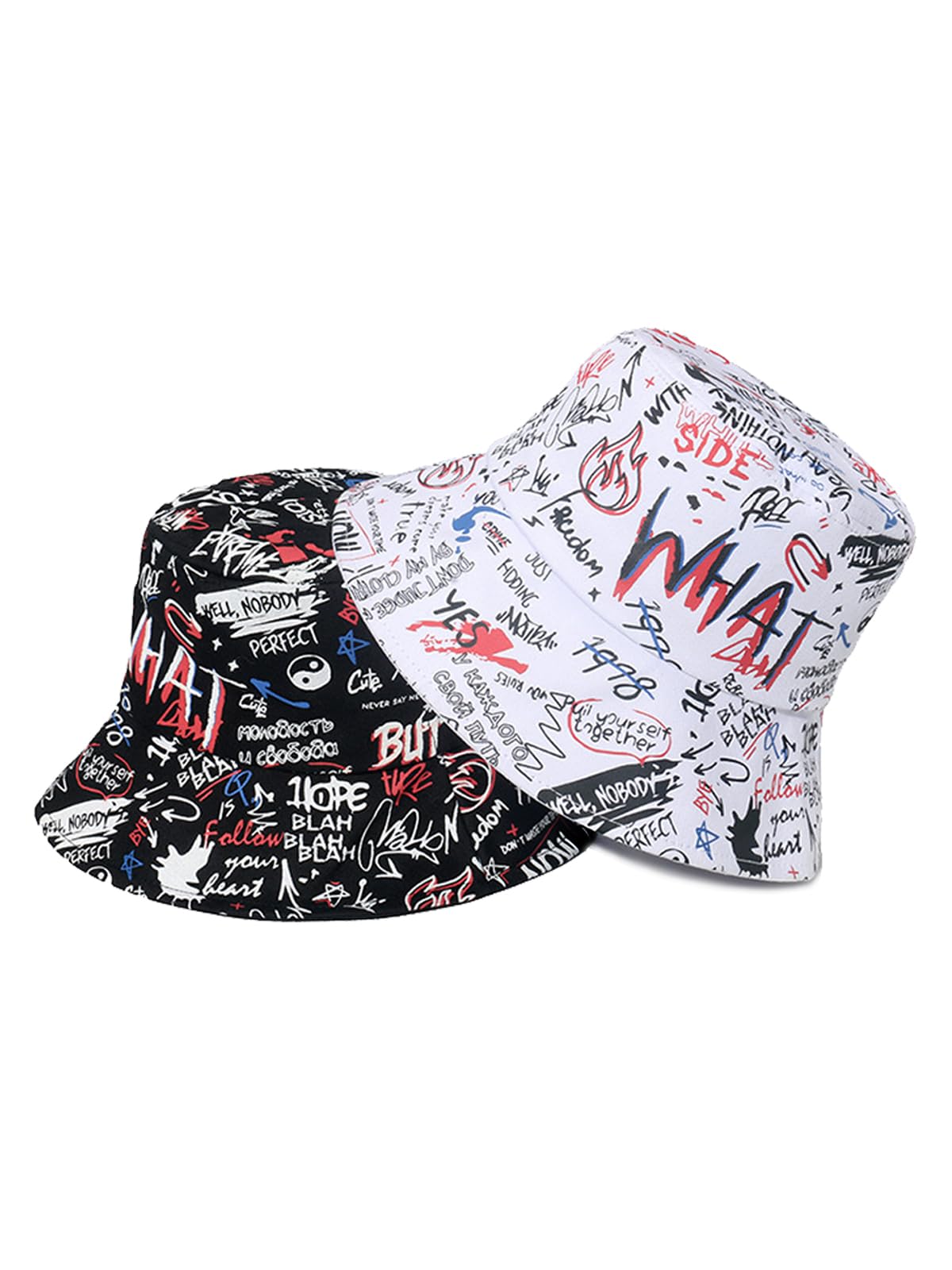 Nanwansu Packable Reversible Printed Bucket Hat Unisex for Men Women Beach Fisherman Cap