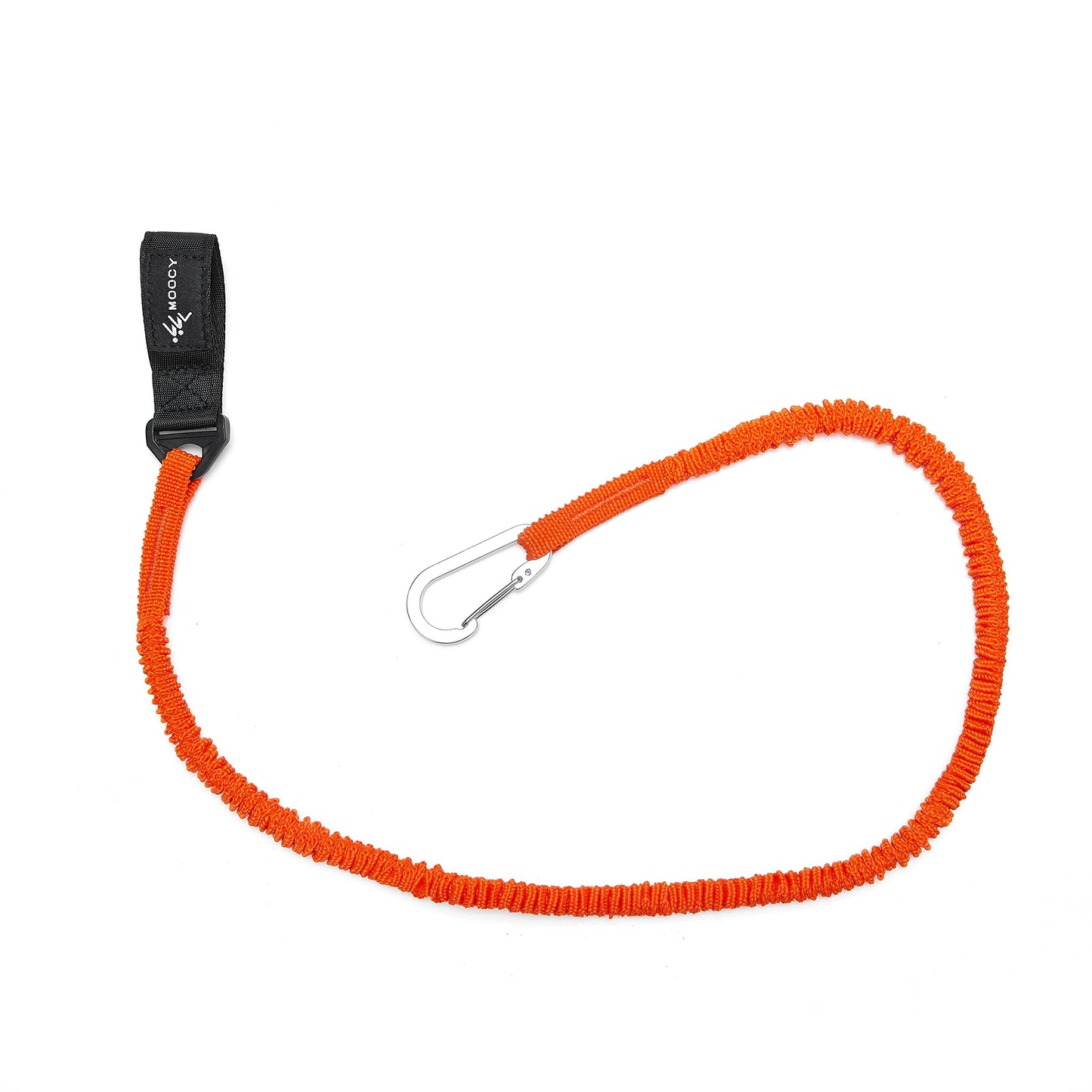 MOOCY Coiled Kayak Paddle Tether - Fishing Leash with Carabiner (36" to 72" Stretch) | Fits Paddle/Rod/SUP/Fishing Net - Kayaking Accessories