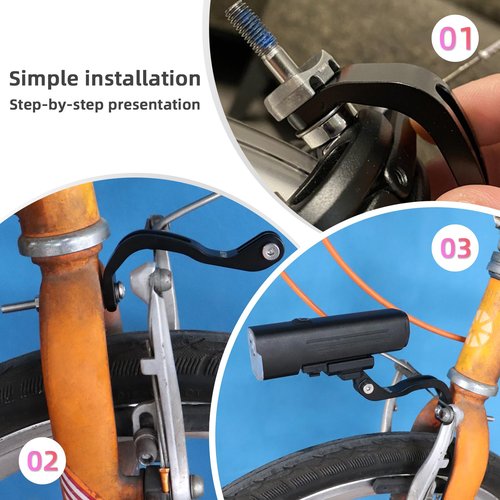 NELboNs Out-Front Bike Light Mount Bracket Compatible with Bromp ton Folding Bikes Road Bike Bracket Cycling Part Fork Mount for Bike Lights Holder