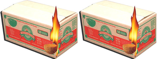 N50VBOX Firestarters Box of Fire-Starting Nuggets, 50 Count,Tan