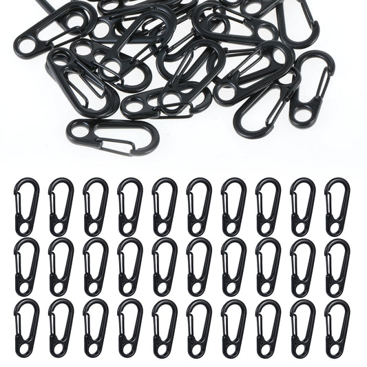 30Pcs Mini Carabiner Clip 1.2 Inch Small Carabiner Clips Metal Tiny Spring Snap Hook Quick Release Carabiner Keychain Clip for Camera Strap Backpack Keychains Accessories