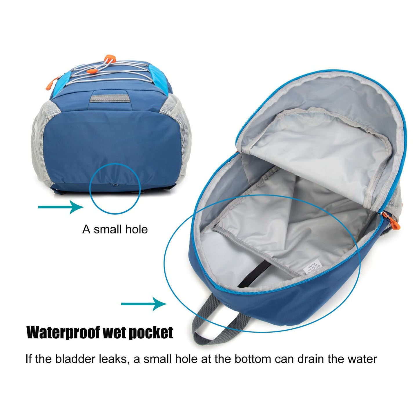 IVYGREEN Little Kids Hiking Backpack for Boys or Girls, Small Daypack for Camping or Travel (Blue, Small)